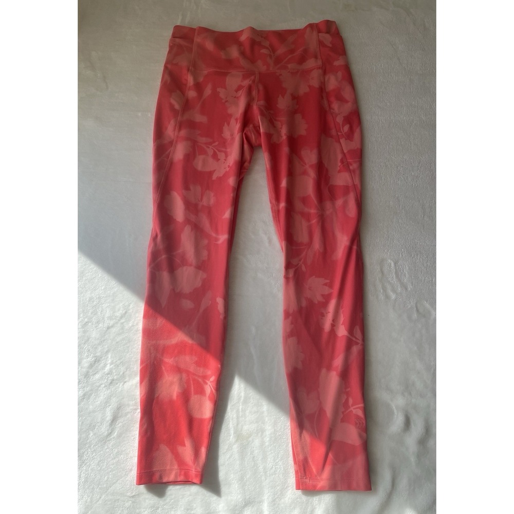 All In Motion Orange/coral High Waisted Stretch Sculpted Leggings Women's Large